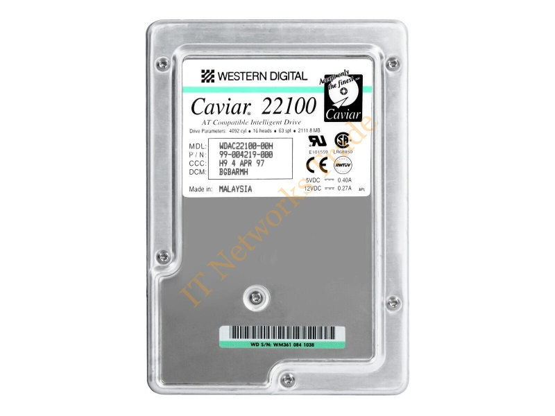 AC22100-75H Western Digital 2GB 5200RPM ATA-33 3.5-inch Desktop Hard Disk Drive Internal HDD