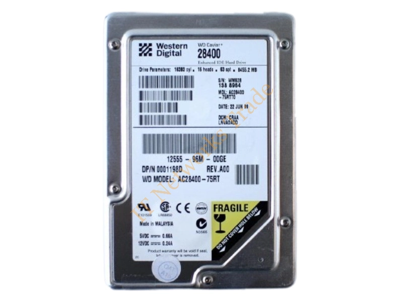 AC28400-75RTT0 Western Digital 8GB 5400RPM ATA-66 3.5-inch Desktop Hard Disk Drive Internal HDD