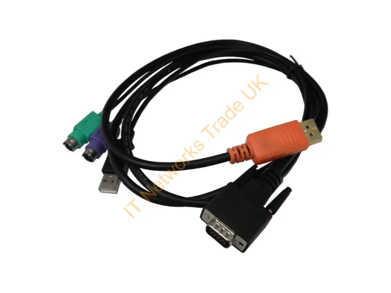 ACC-500-200-R - Lantronix Accs Cbl Assembly Spider Duo Cabl Kvm Cable Black 59.1" (1.5 M)