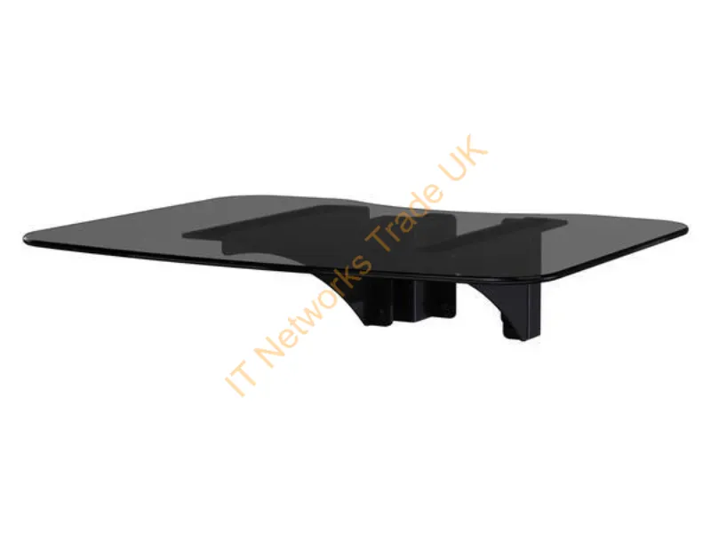 ACC-GS1E - Peerless ACC-GS1E multimedia cart accessory Black Tempered glass Shelf