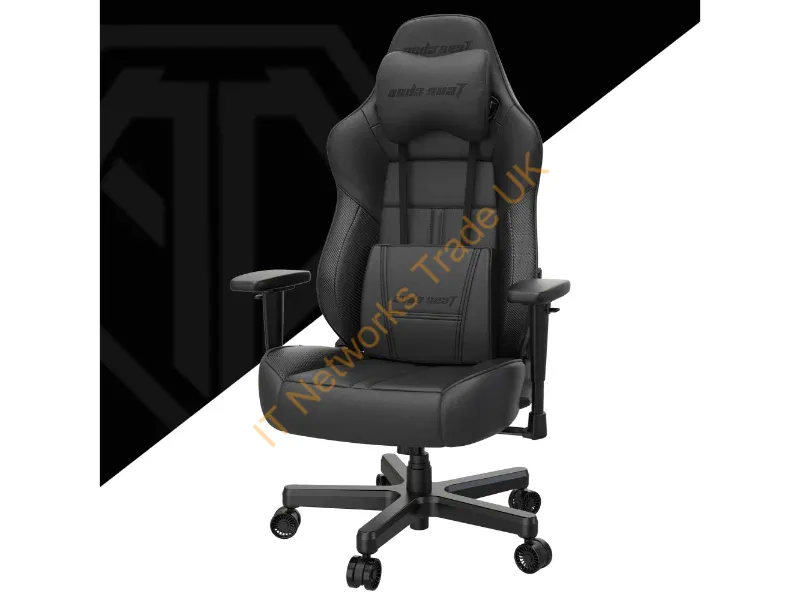 AD19-03-B-PVC - Anda Seat Dark Demon Dragon PC gaming chair Upholstered padded seat Black