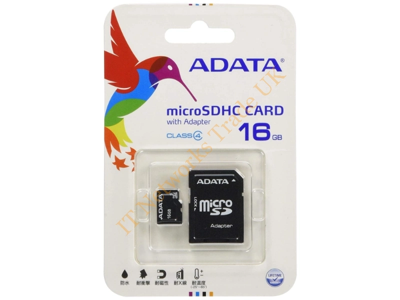 ADA-AUSDH16GCL6-RM2 ADATA 16GB Class 6 microSDHC Flash Memory Card