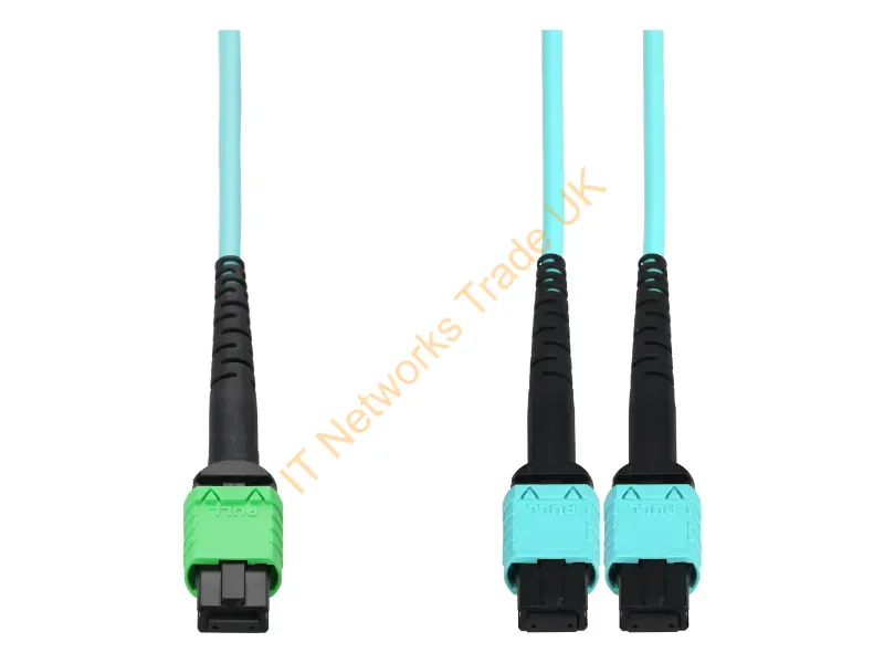 ADD-16FAMPO-2MPO15M5 - Addon Networks Add-16Fampo-2Mpo15M5Om4 Infiniband/Fibre Optic Cable 590.6" (15 M) Mpo-16 2X Mpo Ofnr Aqua Color