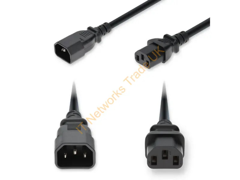 ADD-C142C13C18G20FBK - Addon Networks Add-C142C13C18G20Fbk Power Cable Black 240.2" (6.1 M) C14 Coupler C13 Coupler