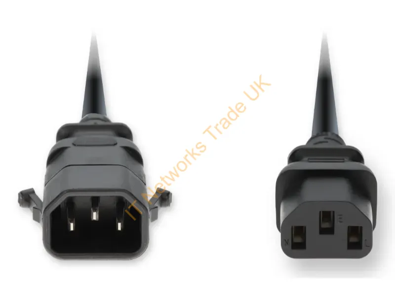 ADD-C142C13PC18G10FB - Addon Networks Add-C142C13Pc18G10Fbk Black 118.1" (3 M) C14 Coupler C13 Coupler