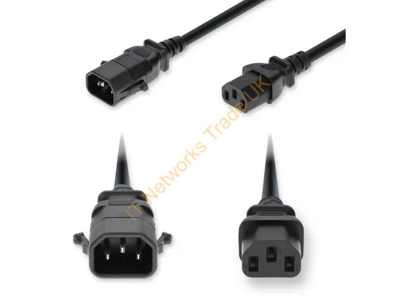 ADD-C142C13PC18G10FBK - Addon Networks Add-C142C13Pc18G10Fbk Power Cable Black 118.1" (3 M) Iec C14 Iec C13