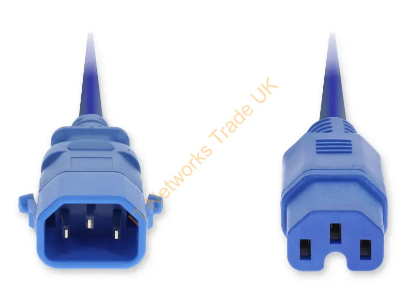 ADD-C142C15PH14G6FBE - Addon Networks Add-C142C15Ph14G6Fbe Power Cable Blue 70.9" (1.8 M) C14 Coupler C15 Coupler
