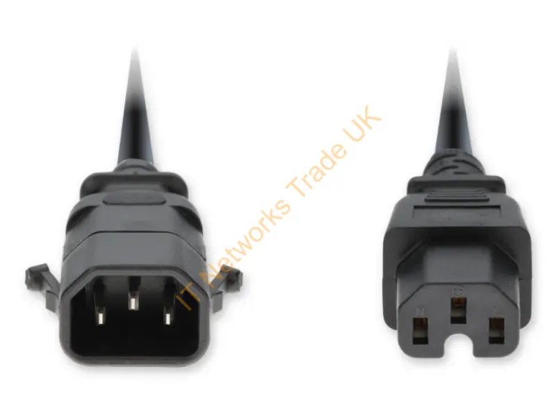 ADD-C142C15PH14G8FBK - Addon Networks Add-C142C15Ph14G8Fbk Power Cable Black 94.5" (2.4 M) C14 Coupler C15 Coupler