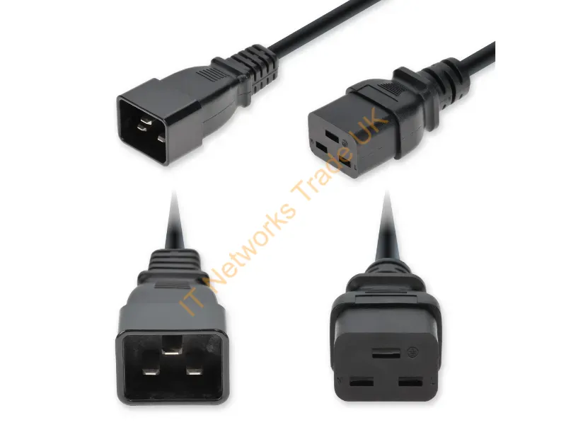ADD-C202C19C12G15FBK - Addon Networks Add-C202C19C12G15Fbk Power Cable Black 181.1" (4.6 M) Iec C20 Iec C19