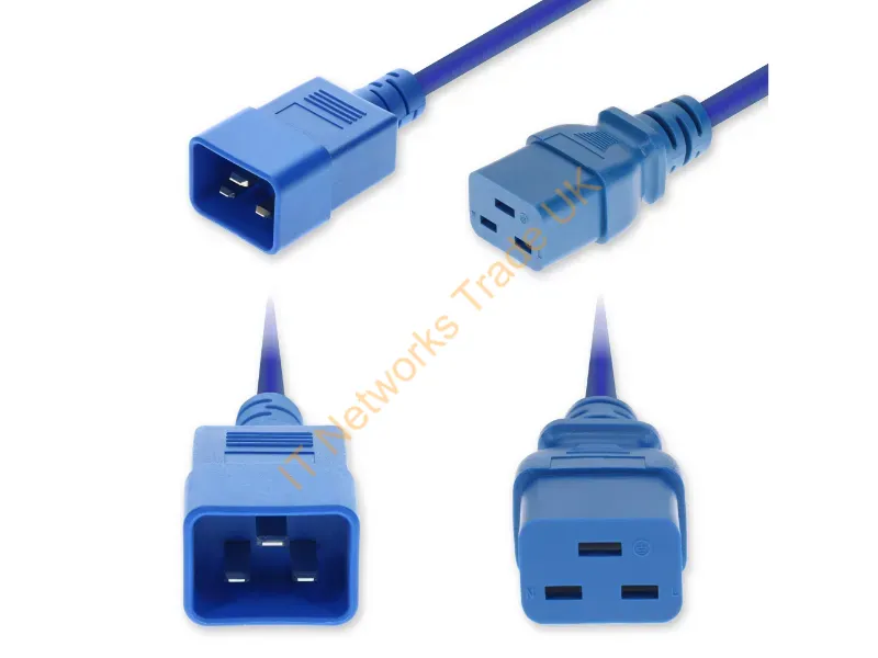ADD-C202C19C12G7FBE - Addon Networks Add-C202C19C12G7Fbe Power Cable Blue 82.7" (2.1 M) Iec C20 Iec C19