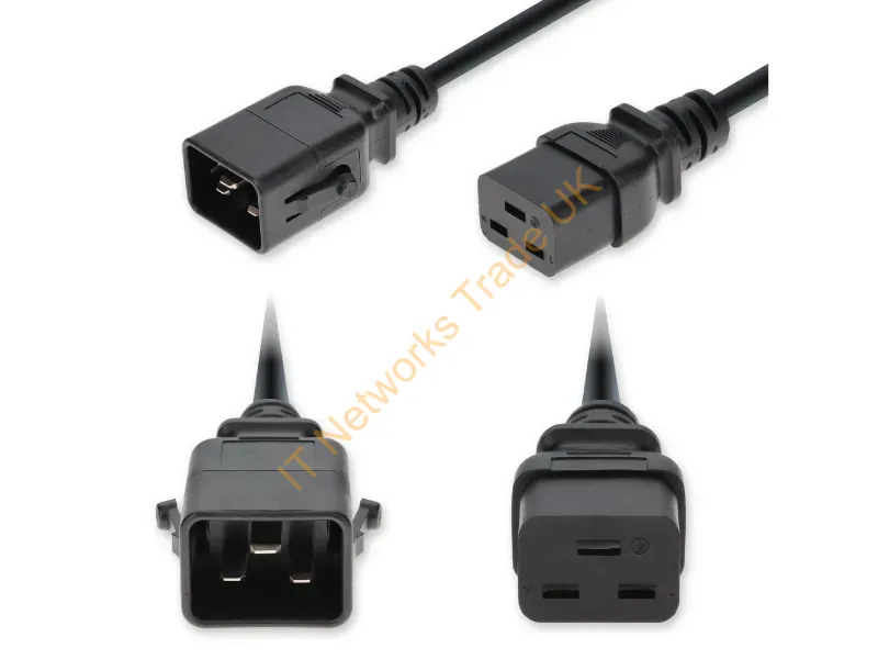 ADD-C202C19PC14G2FBK - Addon Networks Add-C202C19Pc14G2Fbk Power Cable Black 24" (0.61 M) Iec C20 Iec C19
