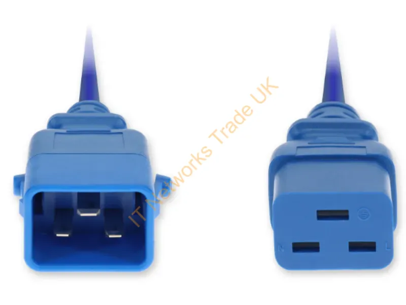 ADD-C202C19PI12G3FBE - Addon Networks Add-C202C19Pi12G3Fbe Power Cable Blue 35.4" (0.9 M) C20 Coupler C19 Coupler