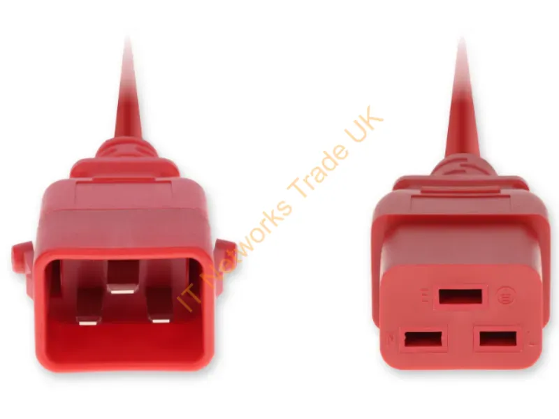 ADD-C202C19PI12G5FRD - Addon Networks Add-C202C19Pi12G5Frd Power Cable Red 59.1" (1.5 M) C20 Coupler C19 Coupler