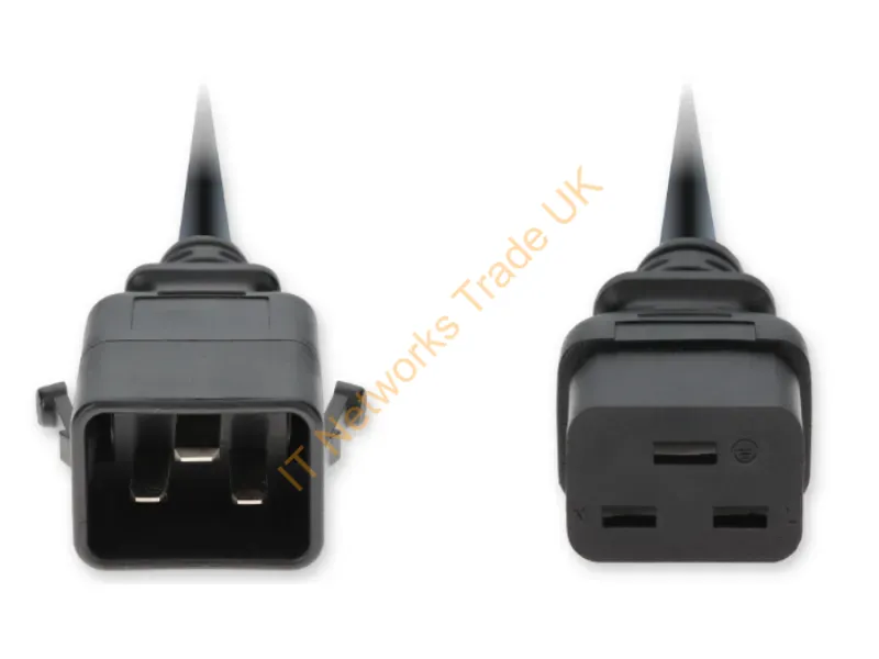 ADD-C202C19PI12G6FBK - Addon Networks Add-C202C19Pi12G6Fbk Power Cable Black 70.9" (1.8 M) C20 Coupler C19 Coupler