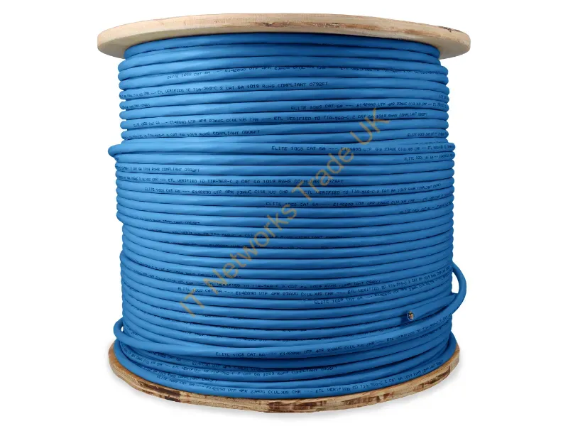 ADD-CAT6ABULK500F-BE - Addon Networks Add-Cat6Abulk500F-Be Networking Cable Blue 6000" (152.4 M) Cat6A U/Utp (Utp)
