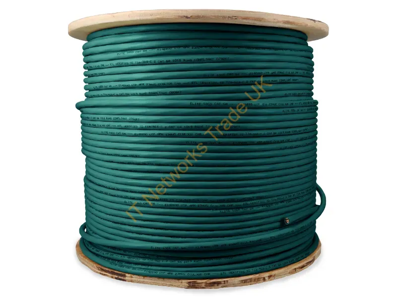 ADD-CAT6ABULK500F-GN - Addon Networks Add-Cat6Abulk500F-Gn Networking Cable Green 6000" (152.4 M) Cat6A U/Utp (Utp)
