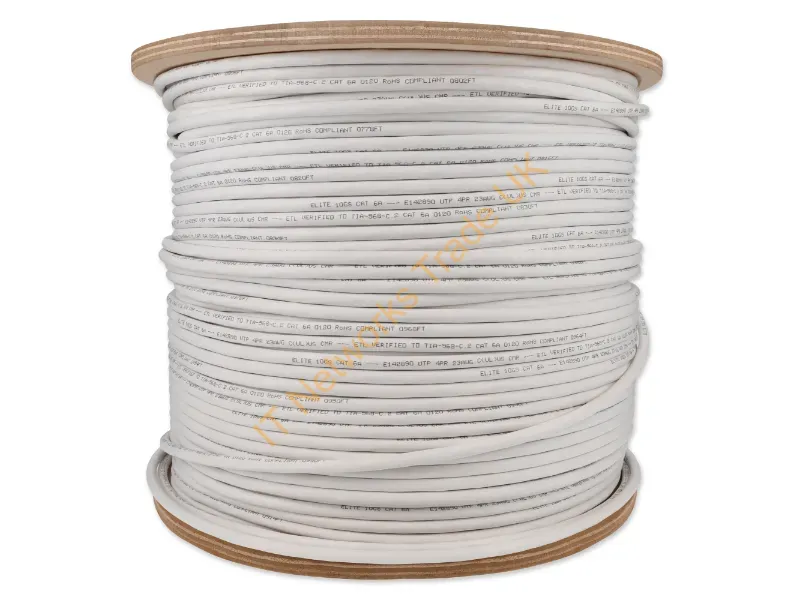 ADD-CAT6ABULK500F-WE - Addon Networks Add-Cat6Abulk500F-We Networking Cable White 6000" (152.4 M) Cat6A U/Utp (Utp)