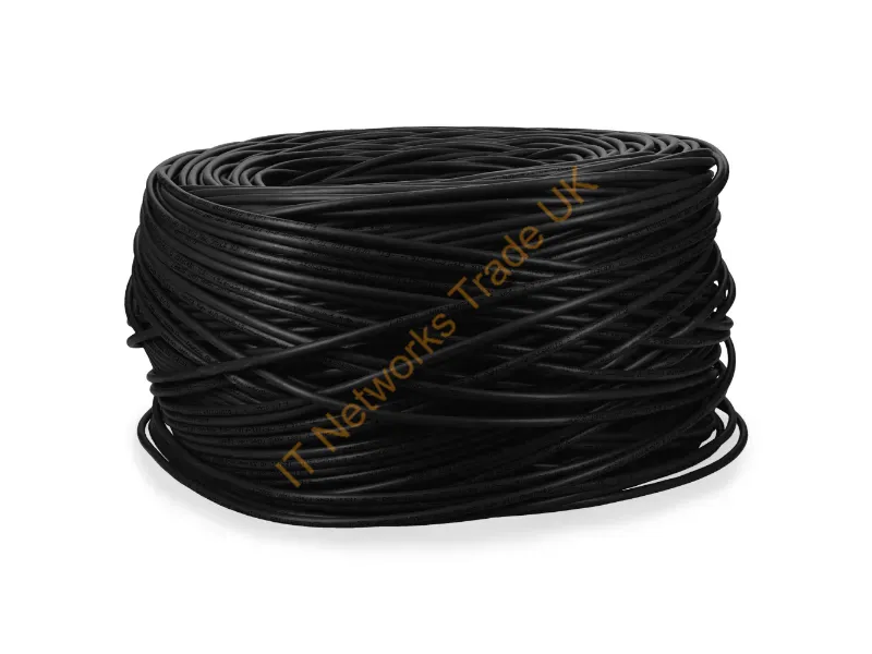 ADD-CAT6BULK1KPBKTAA - Addon Networks Add-Cat6Bulk1Kp-Bk-Taa Networking Cable Black 12000" (304.8 M) Cat6 U/Utp (Utp)