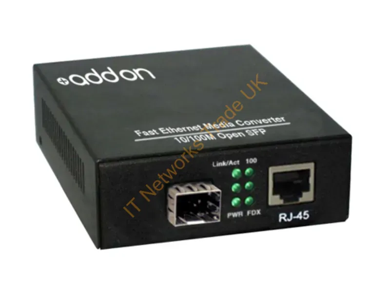 ADD-FMC-FX-SFP - Addon Networks 100Btx-Sfp Network Media Converter 100 Mbit/S Black