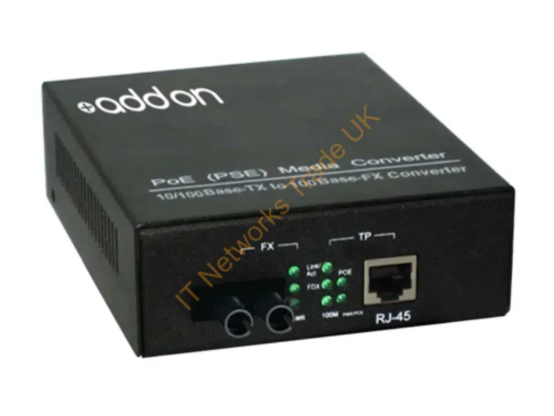 ADD-FMCP-FX-ST - Addon Networks Add-Fmcp-Fx-St Network Media Converter 100 Mbit/S 1310 Nm Multi-Mode Black