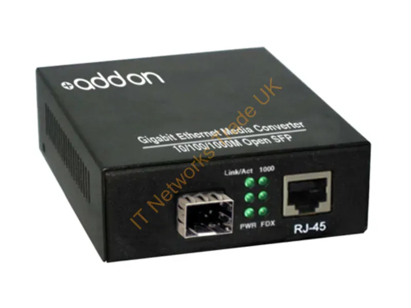ADD-GMC-SFP - Addon Networks 1000Btx-Spf Network Media Converter 1000 Mbit/S Black