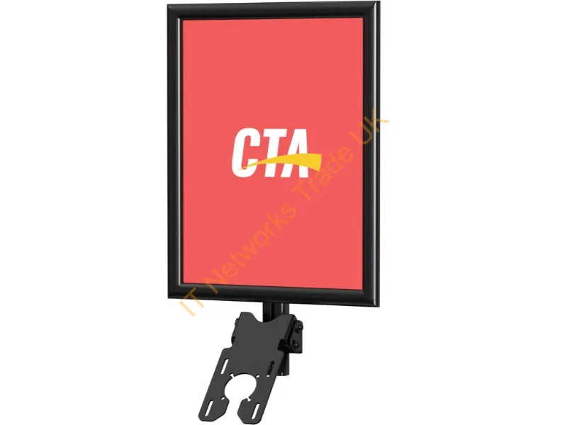 ADD-GRAPHIC - Cta Digital Add-Graphic Sign Holder/Information Stand Plastic Black