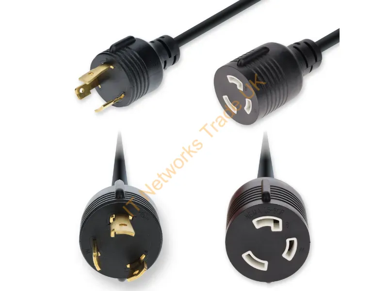 ADD-L530TEL530TI10G6FBK - Addon Networks Add-L530Tel530Ti10G6Fbk Power Cable Black 70.9" (1.8 M) Nema L5-30P Nema L5-30R