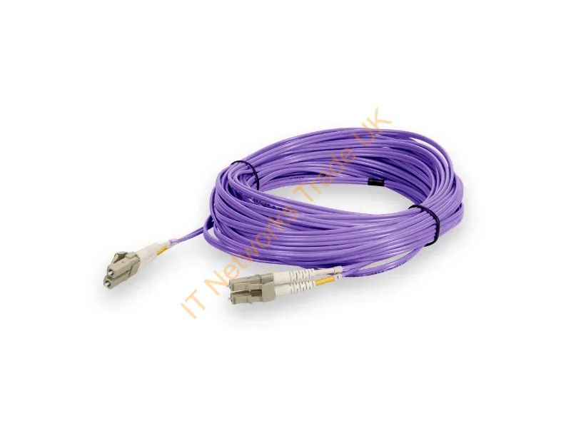 ADD-LC-LC-30M5OM4-PE-TAA - Addon Networks Add-Lc-Lc-30M5Om4-Pe-Taa Infiniband/Fibre Optic Cable 1181.1" (30 M) Lomm Purple