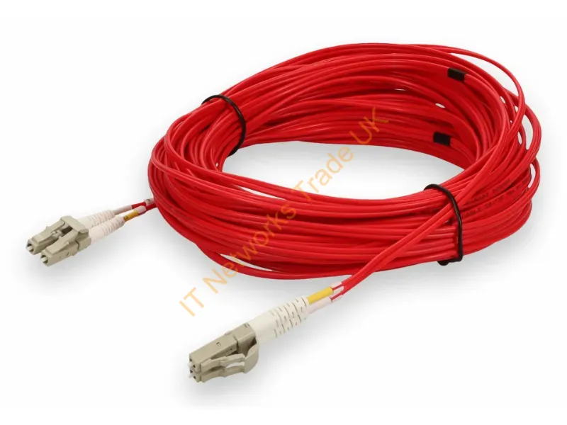 ADD-LC-LC-50M5OM4-RD-TAA - Addon Networks Add-Lc-Lc-50M5Om4-Rd-Taa Infiniband/Fibre Optic Cable 1968.5" (50 M) Lomm Red