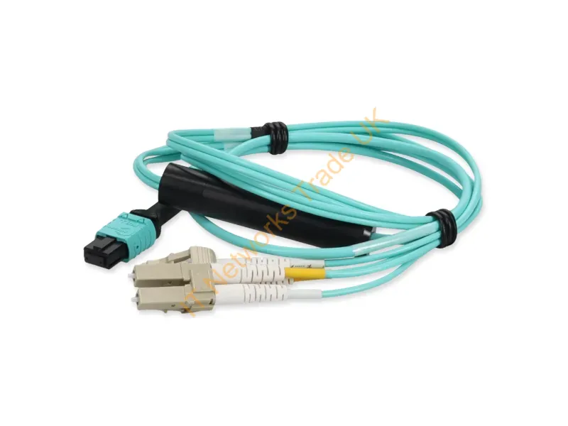 ADD-MPO-2LC1M5OM4 - Addon Networks Add-Mpo-2Lc1M5Om4 Fiber Optic Cable 39.4" (1 M) 4X Lc Lomm Om4 Aqua Color