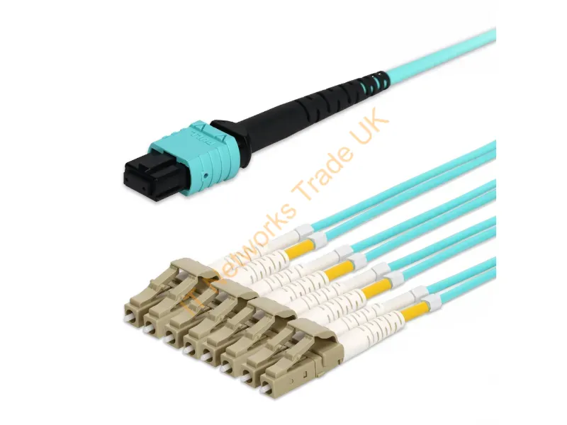 ADD-MPO-4LC1M5OM4-TAA - Addon Networks Add-Mpo-4Lc1M5Om4-Taa Infiniband/Fibre Optic Cable 39.4" (1 M) 8X Lc Ofnr Aqua Color