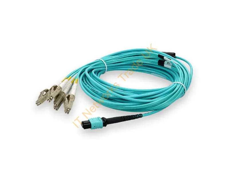 ADD-MPO-4LC20M5OM4P - Addon Networks Add-Mpo-4Lc20M5Om4P Infiniband/Fibre Optic Cable 787.4" (20 M) 8X Lc Lomm Aqua Color