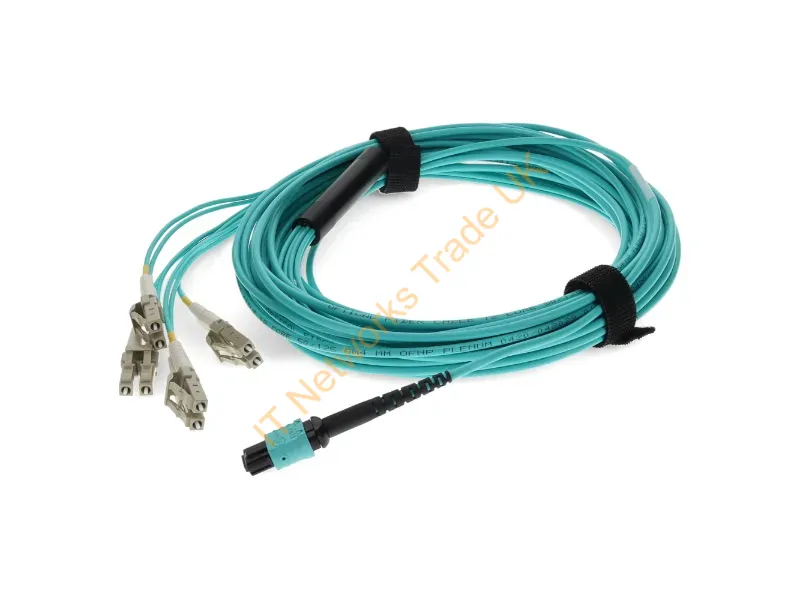 ADD-MPO-4LC2M5OM4P - Addon Networks Add-Mpo-4Lc2M5Om4P Fiber Optic Cable 78.7" (2 M) 8X Lc Lomm Om4 Aqua Color