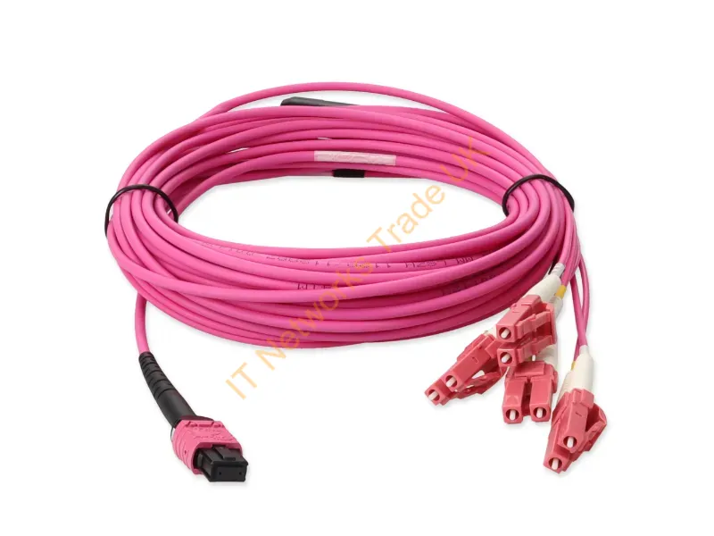 ADD-MPO-4LC3M5OM4LZ-MA - Addon Networks Add-Mpo-4Lc3M5Om4Lz-Ma Infiniband/Fibre Optic Cable 118.1" (3 M) 4X Lc Ofng Magenta