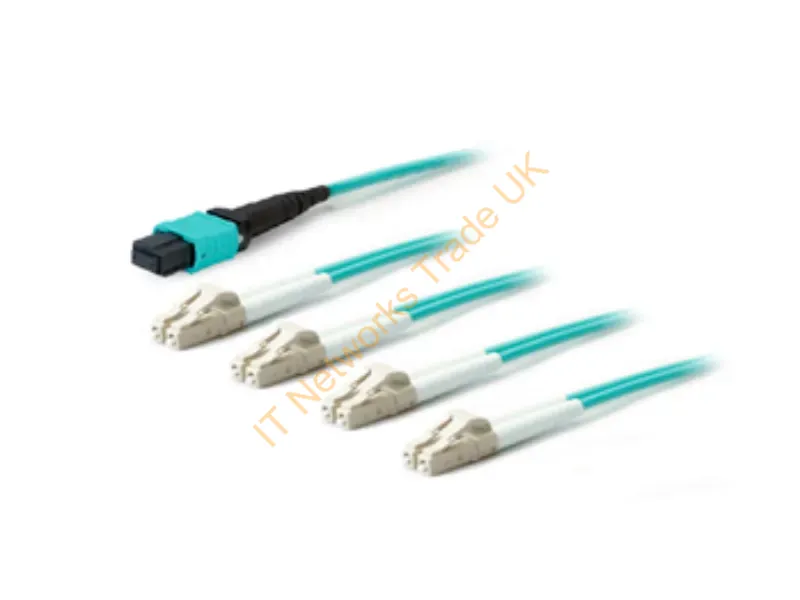 ADD-MPO-4LC5M5OM3 - Addon Networks Mpo To 4 X Lc, 5M Infiniband/Fibre Optic Cable 196.9" (5 M) Mpo/Mtp Ofnp Blue