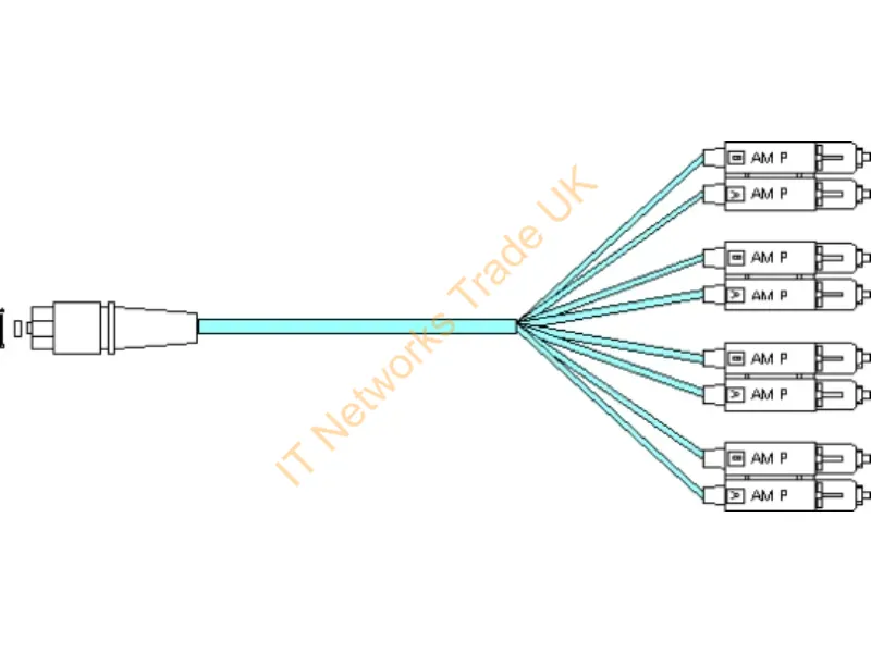 ADD-MPO-4SC30M5OM3 - Addon Networks 30M, Mpo - 4Sc Infiniband/Fibre Optic Cable 1181.1" (30 M) Lc Mpo/Mtp Blue