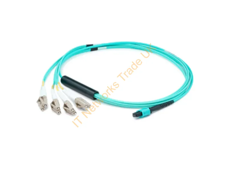 ADD-MPO4LC5M5OM43MBO - Addon Networks Add-Mpo-4Lc5M5Om4-3Mbo Fiber Optic Cable 196.9" (5 M) Lc Om4 Aqua Color