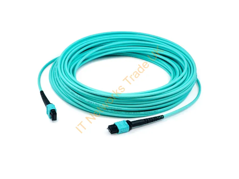 ADD-MPOMMPOF-1M5OM4S - Addon Networks Add-Mpommpof-1M5Om4S Infiniband/Fibre Optic Cable 39.4" (1 M) 2X Mpo Ofnr Aqua Color