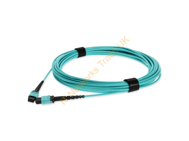 ADD-MPOMPO-10M5OM4P-TAA - Addon Networks Add-Mpompo-10M5Om4P-Taa Infiniband/Fibre Optic Cable 393.7" (10 M) Mpo Lomm Aqua Color