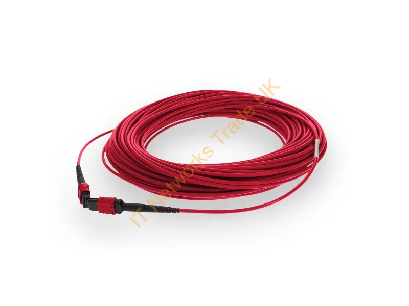ADD-MPOMPO-15M5OM4-R - Addon Networks Add-Mpompo-15M5Om4-Rd Infiniband/Fibre Optic Cable 590.6" (15 M) Mpo Ofnr Red