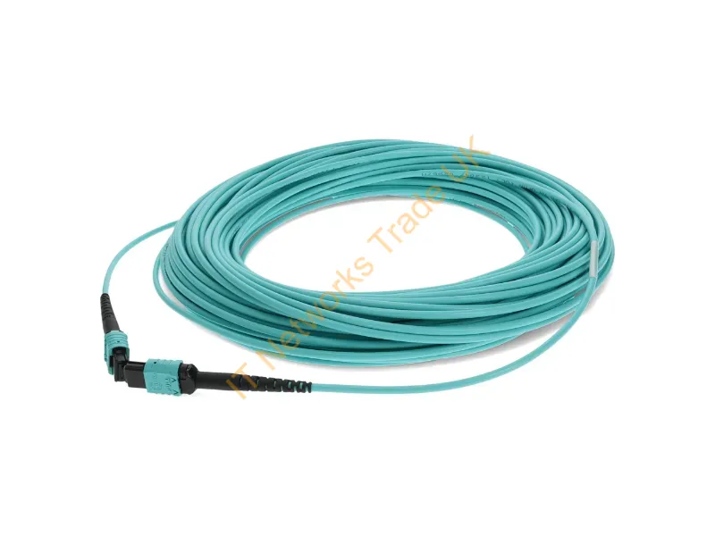 ADD-MPOMPO-15M5OM4-TAA - Addon Networks Add-Mpompo-15M5Om4-Taa Fiber Optic Cable 590.6" (15 M) Mpo Lomm Om4 Aqua Color