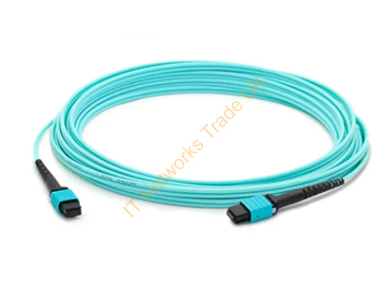 ADD-MPOMPO-5M5OM4 - Addon Networks Add-Mpompo-5M5Om4 Infiniband/Fibre Optic Cable 196.9" (5 M) Mpo/Mtp Blue