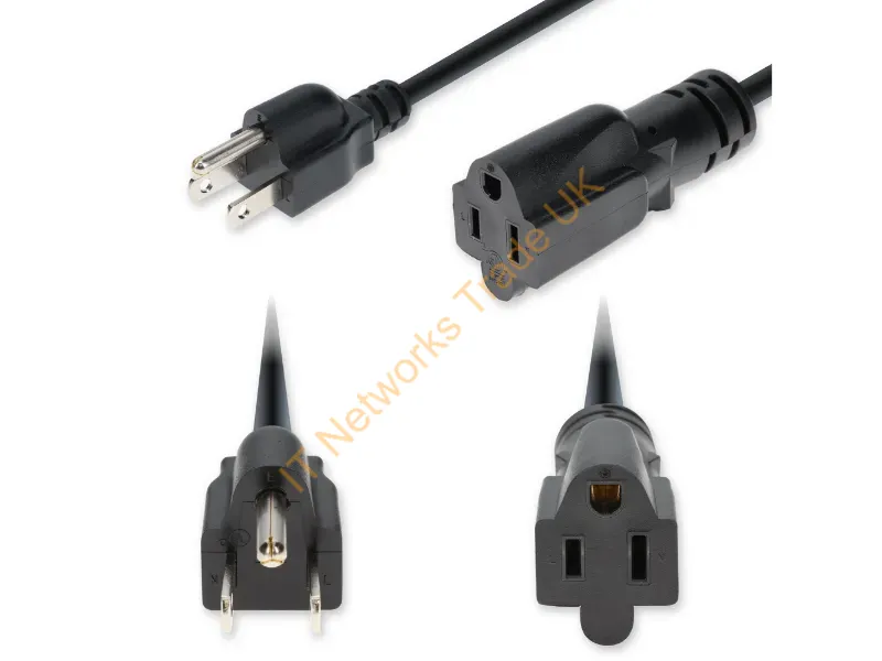 ADD-N5154515C16G50FB - Addon Networks Add-N5154515C16G50Fb Power Cable Black 598.4" (15.2 M) Nema 5-15P Nema 5-15R