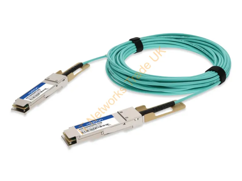 ADD-Q28ARQ28DE-O2M - Addon Networks Add-Q28Arq28De-O2M Infiniband/Fibre Optic Cable 78.7" (2 M) Qsfp28 Aoc Turquoise
