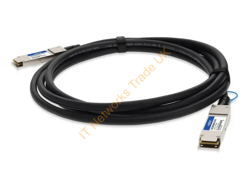 ADD-Q28ARQ28MX-P2-5M-WE - Addon Networks Add-Q28Arq28Mx-P2-5M-We Infiniband/Fibre Optic Cable 98.4" (2.5 M) Qsfp28 Dac Stainless Steel, White