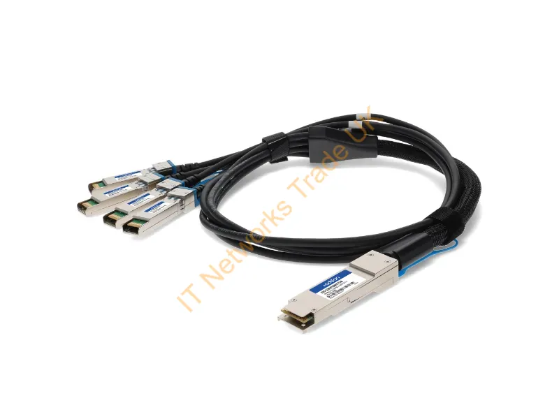 ADD-Q28HPS28MX-P5M - Addon Networks Add-Q28Hps28Mx-P5M Infiniband/Fibre Optic Cable 196.9" (5 M) Qsfp28 4X Sfp28 Black, Silver