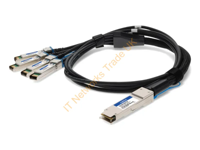 ADD-Q28JUS28IN-P3M - Addon Networks Add-Q28Jus28In-P3M Infiniband/Fibre Optic Cable 118.1" (3 M) Qsfp28 4X Sfp28 Dac Black