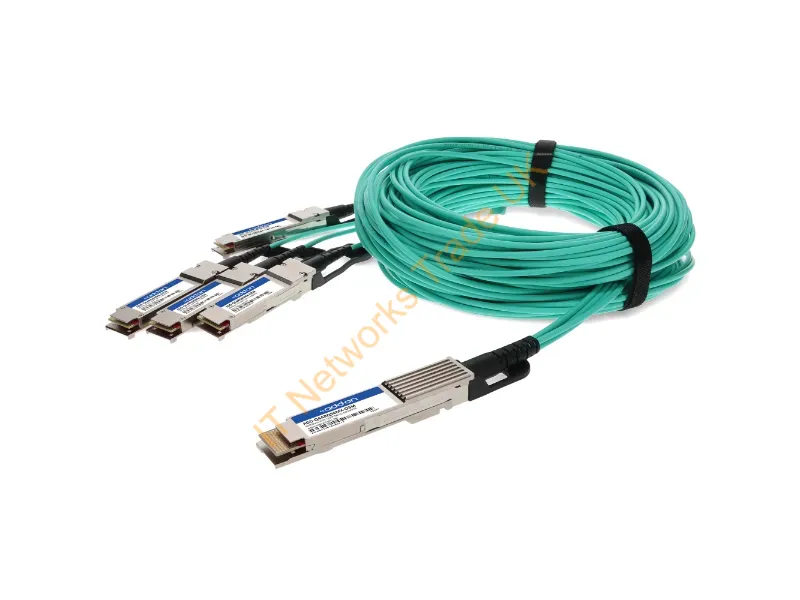 ADD-Q4ARQ56MX-O3M - Addon Networks Add-Q4Arq56Mx-O3M Infiniband/Fibre Optic Cable 118.1" (3 M) 4Xqsfp56 Qsfp56 Aoc Aqua Color