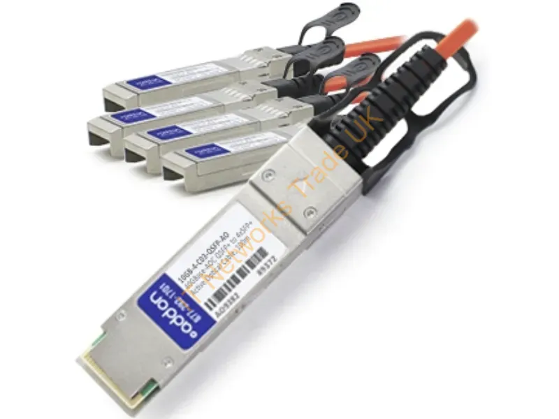 ADD-QCISIB-PDAC1M - Addon Networks Qsfp+/4Xsfp+ 1M Infiniband/Fibre Optic Cable 39.4" (1 M) Qsfp+ 4Xsfp+ Black