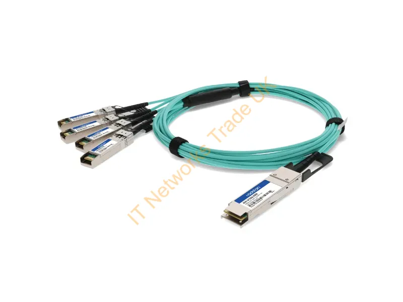 ADD-QCISPA-O3M - Addon Networks Add-Qcispa-O3M Infiniband/Fibre Optic Cable 118.1" (3 M) Qsfp+ 4X Sfp+ Aqua Color